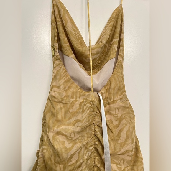 Mistress Rocks Olive Print Ruffle Mini Dress NWT - Picture 10 of 12